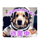 かわいい宇宙飛行犬アストロノーツ（個別スタンプ：37）