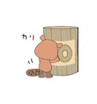 かわいいビーバー（個別スタンプ：3）