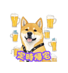 ハッピーアワー 柴犬ビール（個別スタンプ：9）