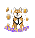 ハッピーアワー 柴犬ビール（個別スタンプ：19）