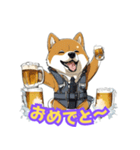 ハッピーアワー 柴犬ビール（個別スタンプ：24）