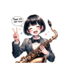 JAZZ吹奏楽サックスJK毎日のかわいい女子（個別スタンプ：12）