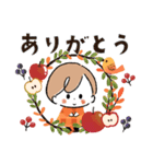 秋×ハロウィン♡miniガール＆ちびネコ（個別スタンプ：3）