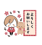 秋×ハロウィン♡miniガール＆ちびネコ（個別スタンプ：7）