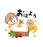 秋×ハロウィン♡miniガール＆ちびネコ（個別スタンプ：14）