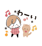 秋×ハロウィン♡miniガール＆ちびネコ（個別スタンプ：27）