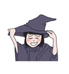 魔女です。魔法勉強中です。（個別スタンプ：1）
