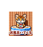 ぶちゃ可愛猫たちのドット絵スタンプ（個別スタンプ：3）