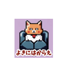 ぶちゃ可愛猫たちのドット絵スタンプ（個別スタンプ：6）