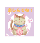 キュートな猫のあいさつ（個別スタンプ：7）