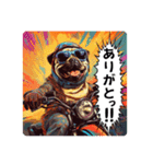 バイク大好き！パグライダー！（個別スタンプ：10）