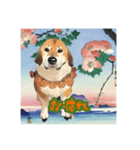 浮世絵風の犬の挨拶 vol.2（個別スタンプ：22）