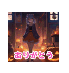 ハロウィンキャラクターマジック（個別スタンプ：9）