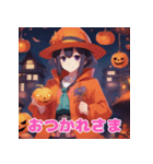 ハロウィンキャラクターマジック（個別スタンプ：11）