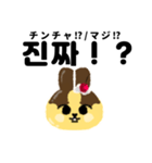 プリンうさぎ【日本語＆韓国語ver.】（個別スタンプ：15）