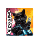 バイク大好き！黒猫ライダー！（個別スタンプ：6）