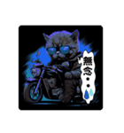 バイク大好き！黒猫ライダー！（個別スタンプ：10）