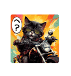 バイク大好き！黒猫ライダー！（個別スタンプ：11）