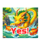 Joyful Forest Dragon 英語版（個別スタンプ：10）