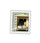 切手風ミニガール（個別スタンプ：3）