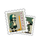 切手風ミニガール（個別スタンプ：14）