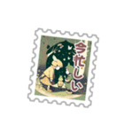 切手風ミニガール（個別スタンプ：24）