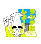 まゆげイカ（個別スタンプ：8）