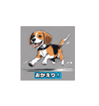 可愛いビーグル犬のポーズ（個別スタンプ：15）