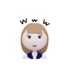 動く3D女子高生（個別スタンプ：8）