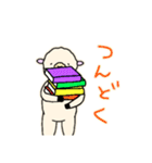 ひつじちゃんと読書の秋冬（個別スタンプ：1）