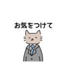 ねこスーツ 敬語（個別スタンプ：4）