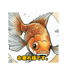 ゴージャスな金魚の仲間たち（個別スタンプ：1）