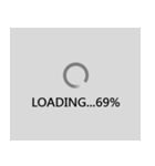 ローディング... 69% (LOADING)（個別スタンプ：1）