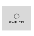 ローディング... 69% (LOADING)（個別スタンプ：3）