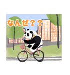 自転車パンダ（個別スタンプ：22）