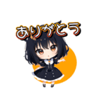 黒髪ハロウィンむすめ（個別スタンプ：2）