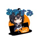 黒髪ハロウィンむすめ（個別スタンプ：10）