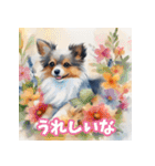 水彩画の犬2（個別スタンプ：15）