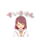 春夏秋冬の女の子（個別スタンプ：5）