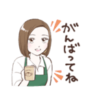カフェ店員うきちゃんスタンプ（個別スタンプ：35）