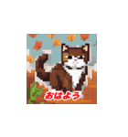 秋の猫と紅葉（個別スタンプ：3）