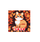 秋の猫と紅葉（個別スタンプ：6）