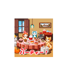 秋の猫と紅葉（個別スタンプ：13）