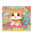 ねこの日常あいさつ（個別スタンプ：2）