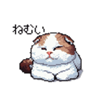 ドット絵 スコティッシュフォールド 猫（個別スタンプ：37）