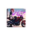 バイクと少女たち（個別スタンプ：5）