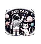 猫と宇宙飛行士（個別スタンプ：22）