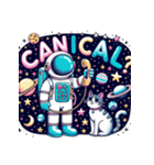 猫と宇宙飛行士（個別スタンプ：25）