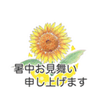 手描きの花 日常使いと季節の挨拶 丁寧語（個別スタンプ：11）