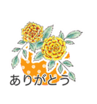 手描きの花 日常使いと季節の挨拶 丁寧語（個別スタンプ：25）